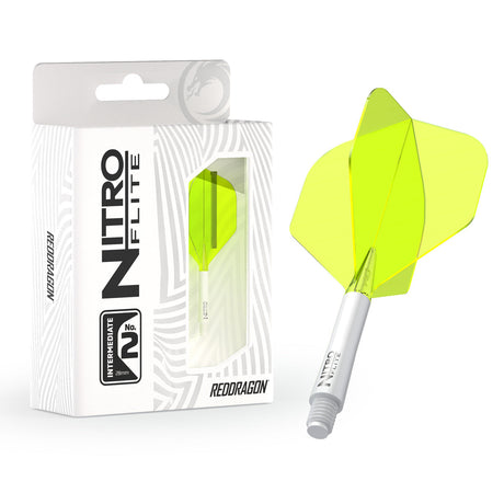 Nitro Flite Integrated Flight & Shaft White & Yellow No2 by Red Dragon - view 7