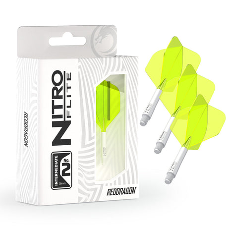 Nitro Flite Integrated Flight & Shaft White & Yellow No2 by Red Dragon - view 8