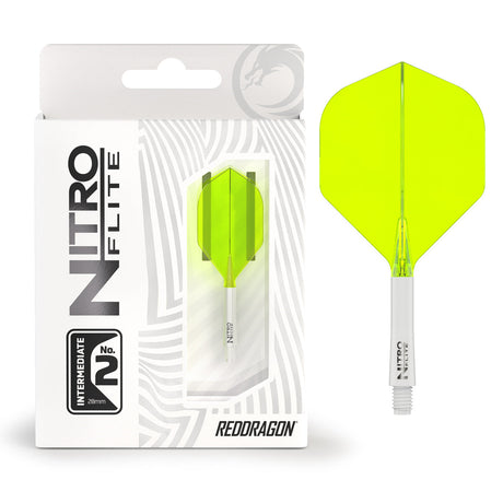 Nitro Flite Integrated Flight & Shaft White & Yellow No2 by Red Dragon - view 9