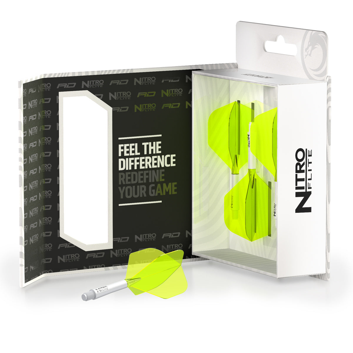 Nitro Flite Integrated Flight & Shaft White & Yellow No2 by Red Dragon - view 10