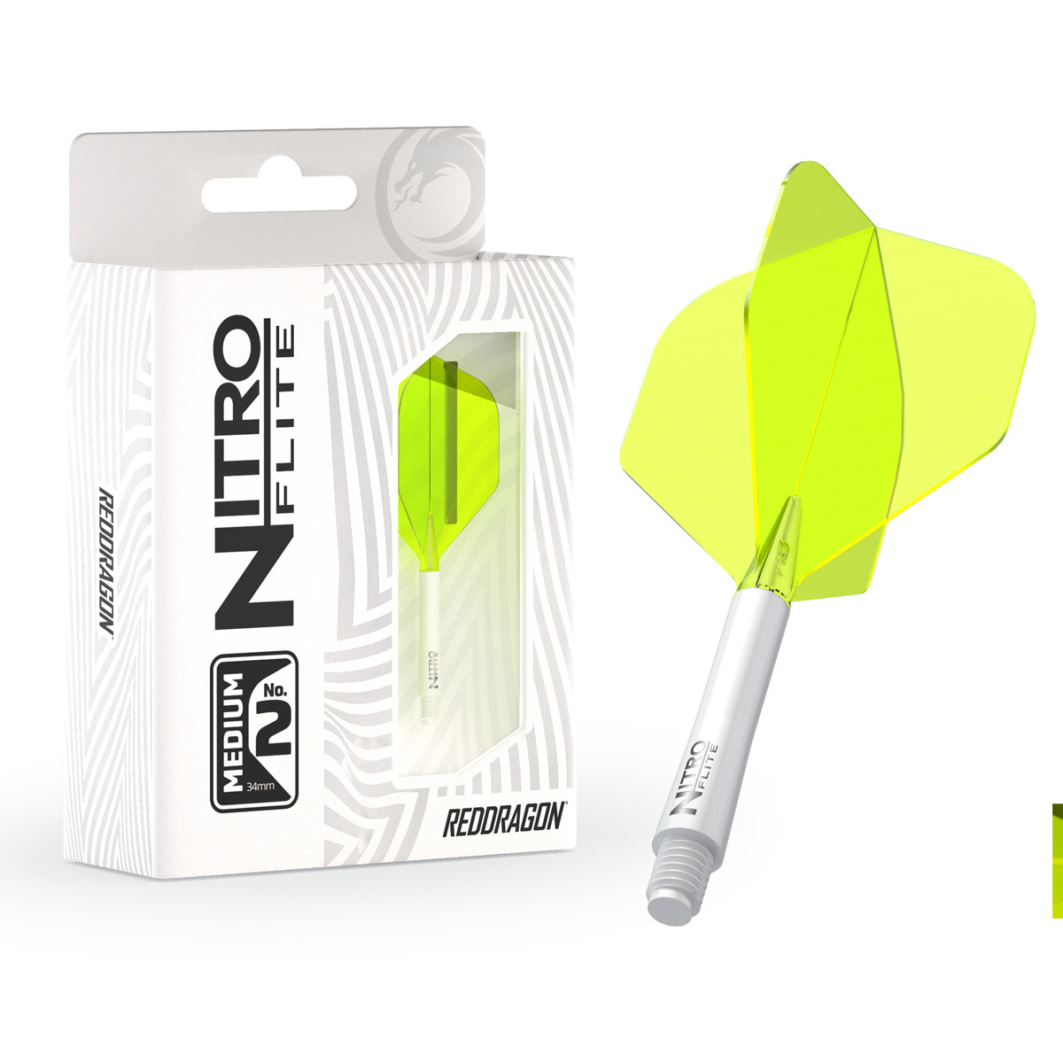 Nitro Flite Integrated Flight & Shaft White & Yellow No2 by Red Dragon - view 12