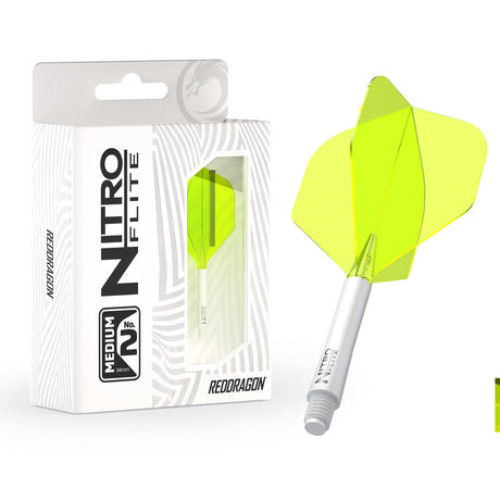 Nitro Flite Integrated Flight & Shaft White & Yellow No2 by Red Dragon - view 12