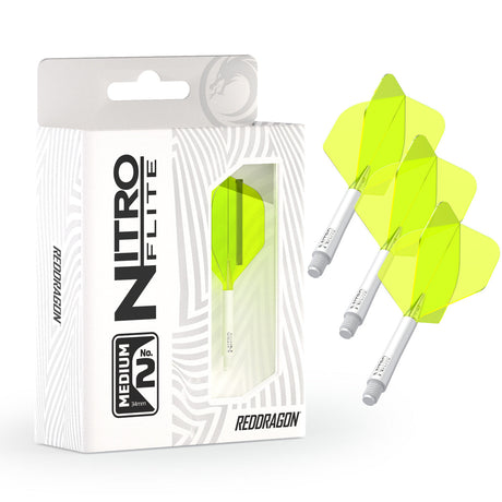 Nitro Flite Integrated Flight & Shaft White & Yellow No2 by Red Dragon - view 13