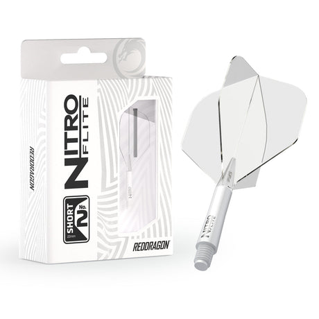 Nitro Flite Integrated Flight & Shaft White & Clear No2 by Red Dragon - view 2