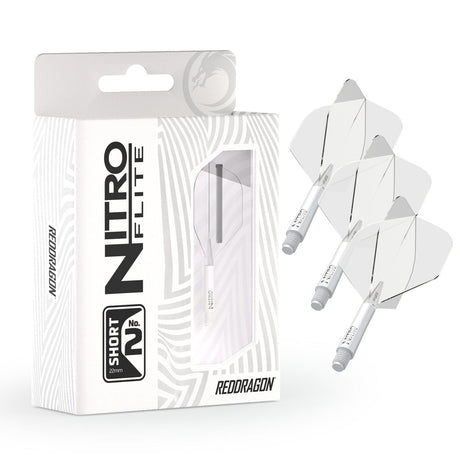Nitro Flite Integrated Flight & Shaft White & Clear No2 by Red Dragon - view 3