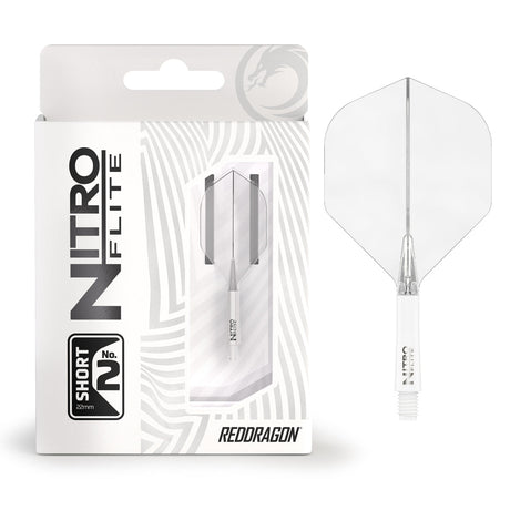 Nitro Flite Integrated Flight & Shaft White & Clear No2 by Red Dragon - view 4
