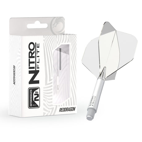 Nitro Flite Integrated Flight & Shaft White & Clear No2 by Red Dragon - view 7