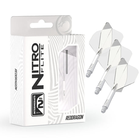 Nitro Flite Integrated Flight & Shaft White & Clear No2 by Red Dragon - view 8