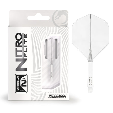 Nitro Flite Integrated Flight & Shaft White & Clear No2 by Red Dragon - view 9