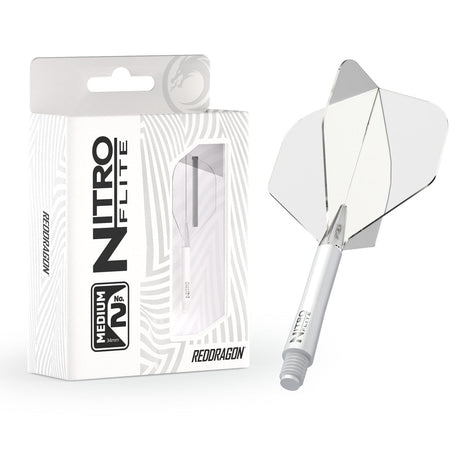 Nitro Flite Integrated Flight & Shaft White & Clear No2 by Red Dragon - view 12