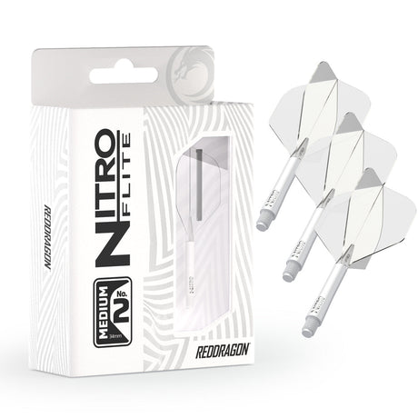 Nitro Flite Integrated Flight & Shaft White & Clear No2 by Red Dragon - view 13