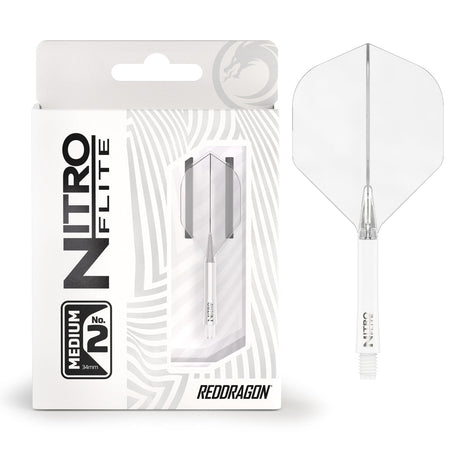 Nitro Flite Integrated Flight & Shaft White & Clear No2 by Red Dragon - view 14