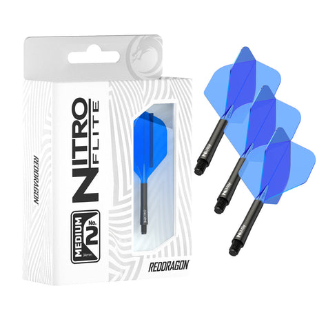 Nitro Flite Integrated Flight & Shaft Black & Blue No2 by Red Dragon - view 13