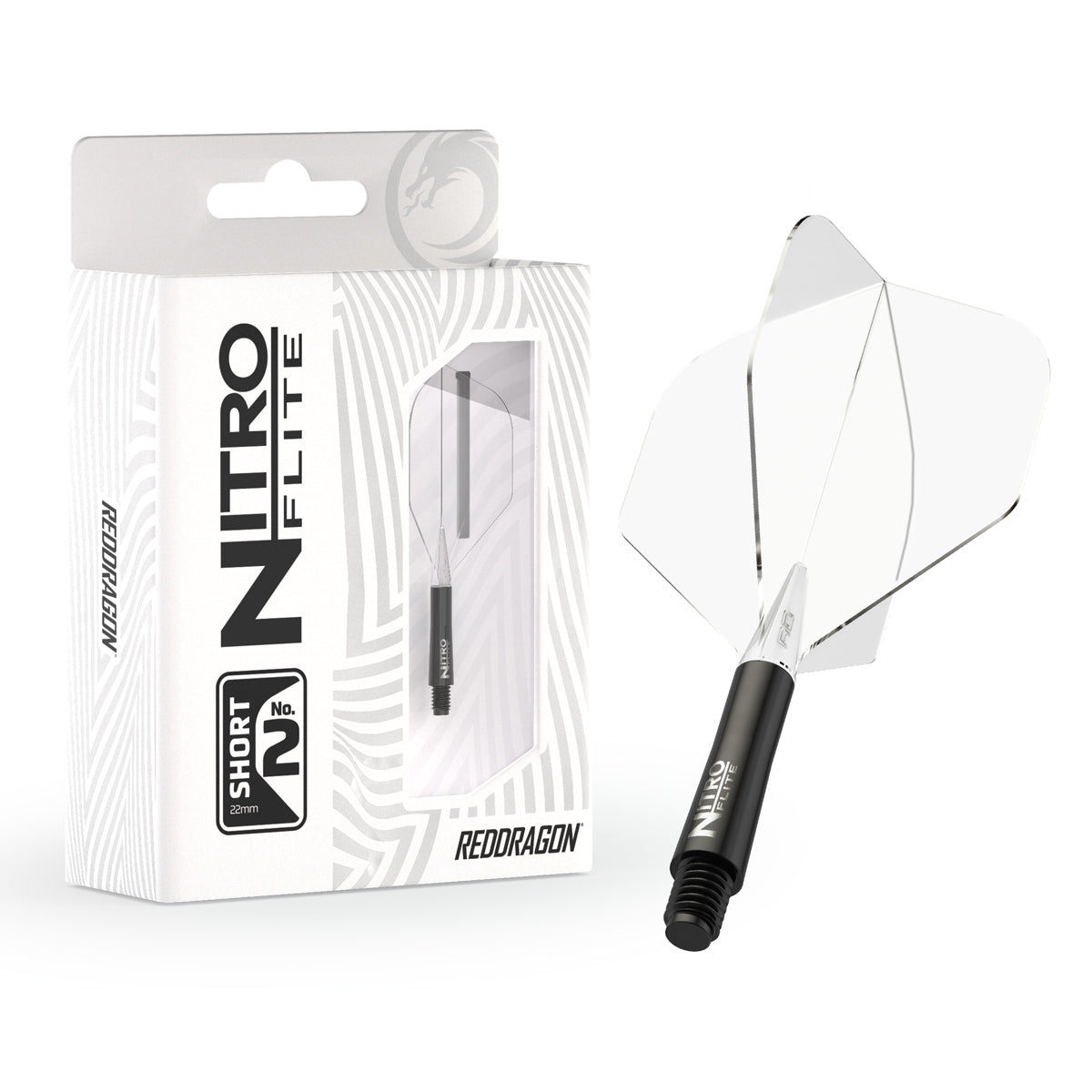 Nitro Flite Integrated Flight & Shaft Black & Clear No2 by Red Dragon - view 2