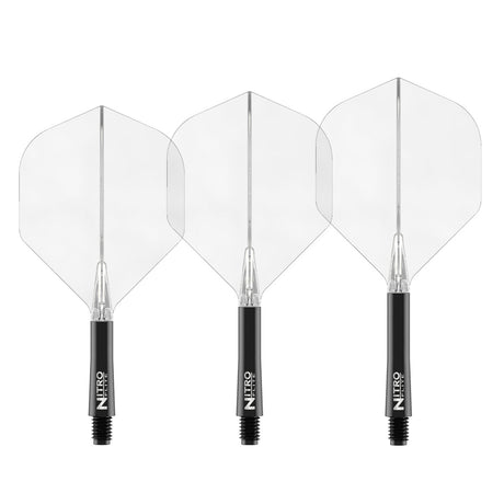 Nitro Flite Integrated Flight & Shaft Black & Clear No2 by Red Dragon