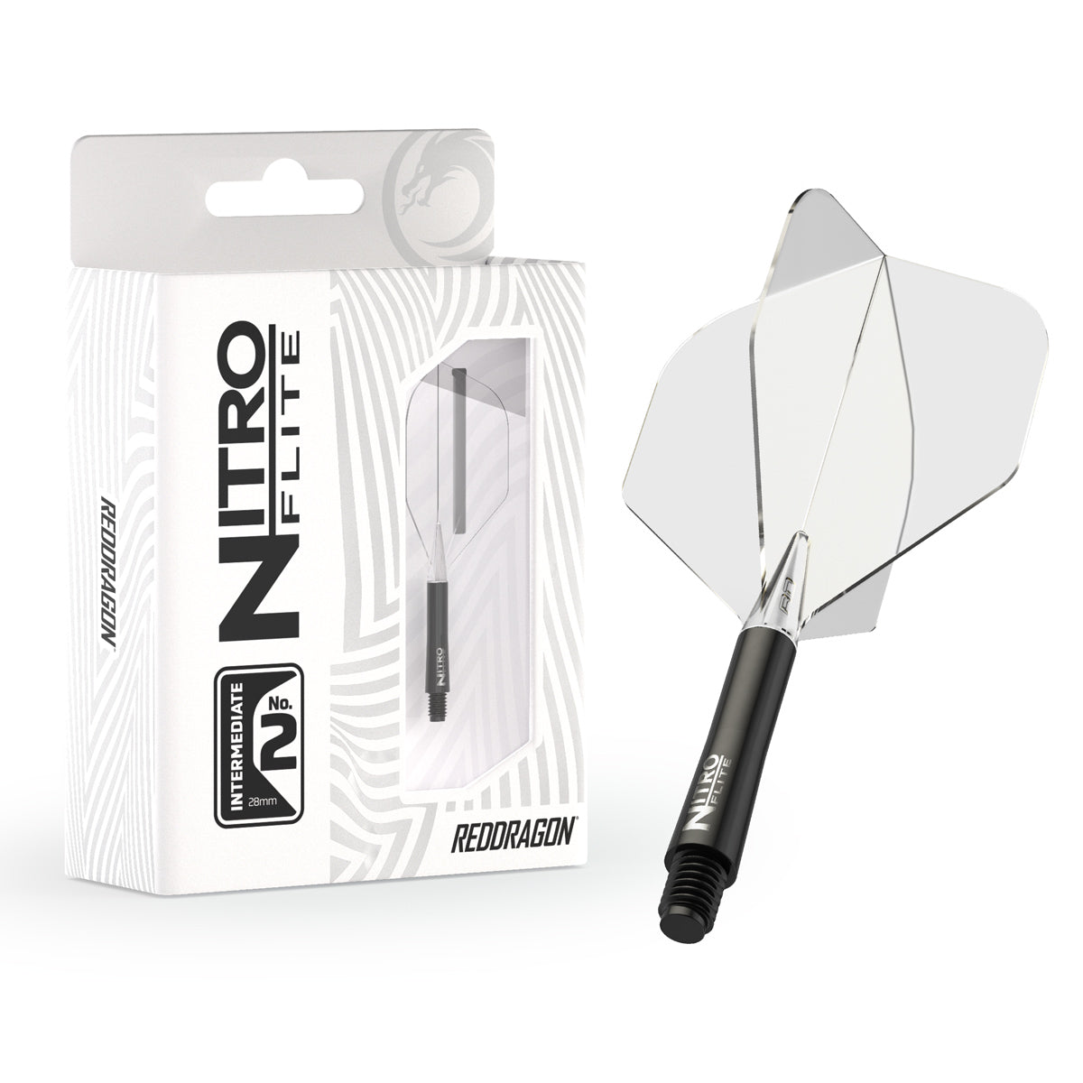 Nitro Flite Integrated Flight & Shaft Black & Clear No2 by Red Dragon - view 7
