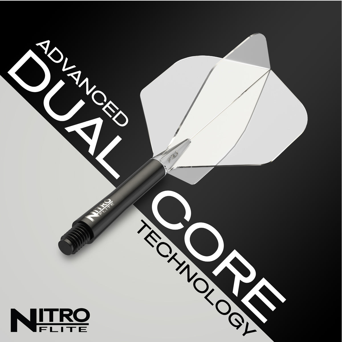 Nitro Flite Integrated Flight & Shaft Black & Clear No2 by Red Dragon - view 11