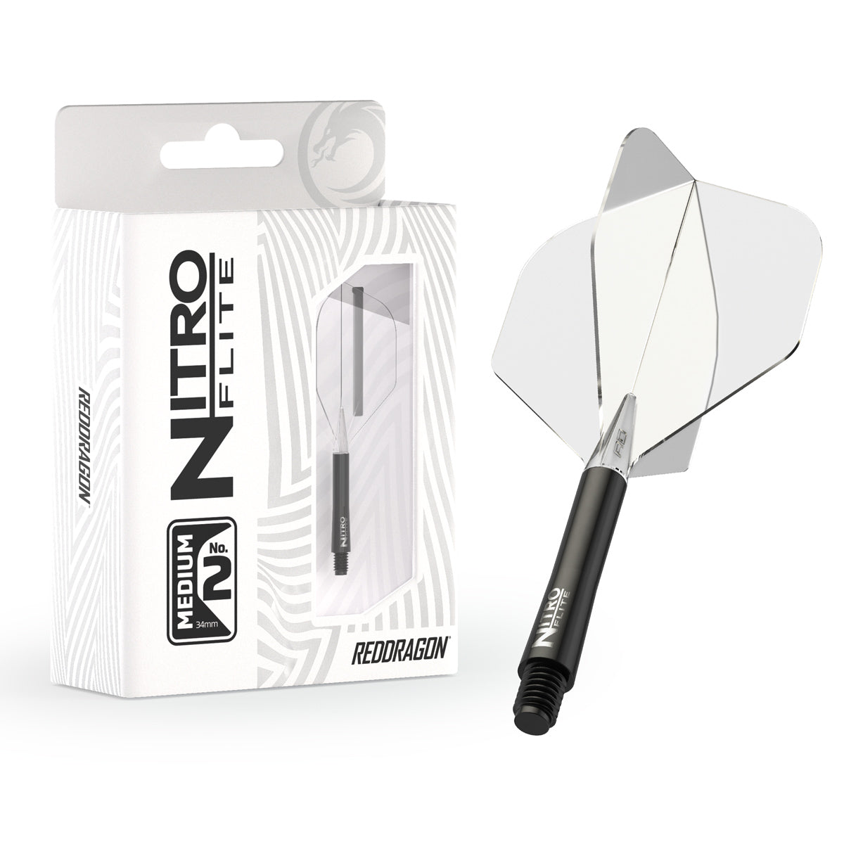 Nitro Flite Integrated Flight & Shaft Black & Clear No2 by Red Dragon - view 12