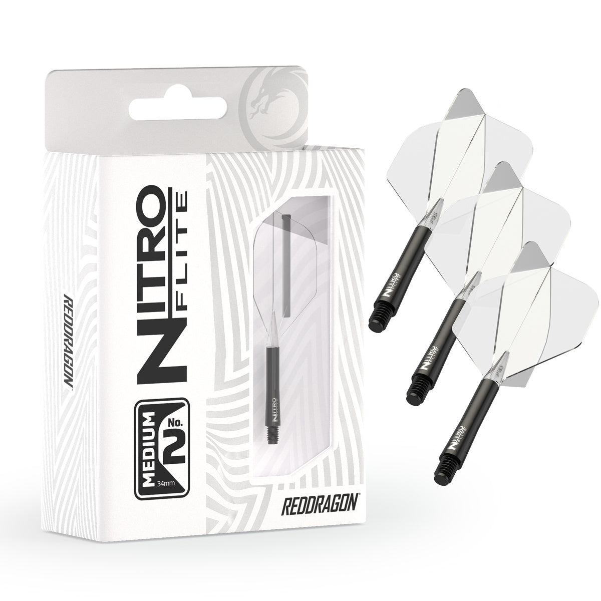 Nitro Flite Integrated Flight & Shaft Black & Clear No2 by Red Dragon - view 13