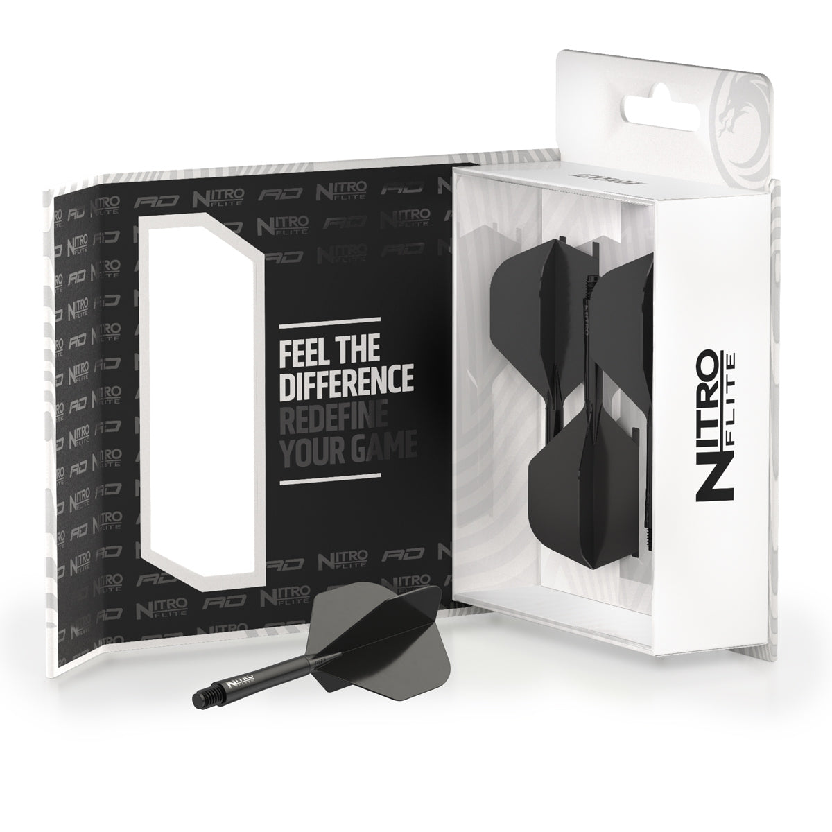 Nitro Flite Integrated Flight & Shaft Black & Black No2 by Red Dragon - view 15