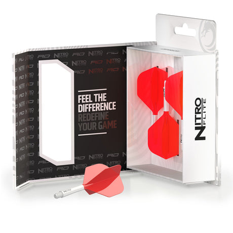 Red Dragon Nitro Flite Integrated Flight & Shaft Red & White No2 - view 11