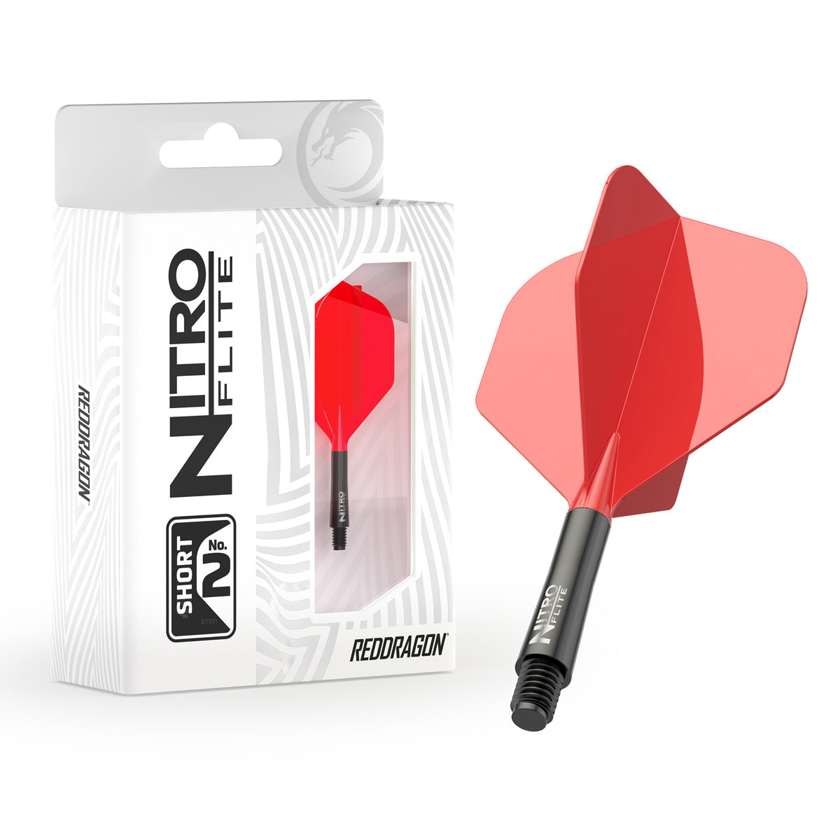 Red Dragon Nitro Flite Integrated Flight & Shaft Red & Black No2