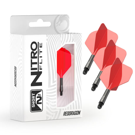 Red Dragon Nitro Flite Integrated Flight & Shaft Red & Black No2 - view 3