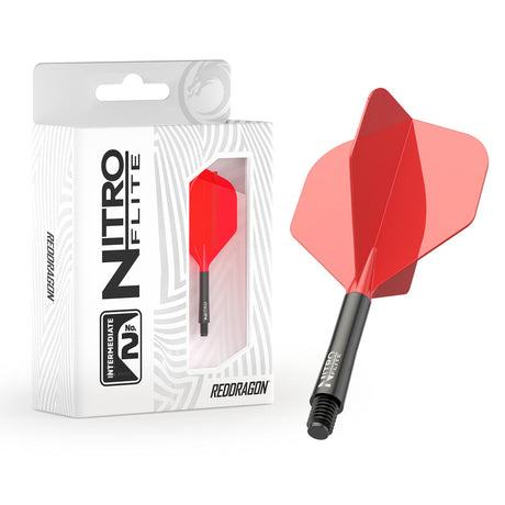 Red Dragon Nitro Flite Integrated Flight & Shaft Red & Black No2 - view 8