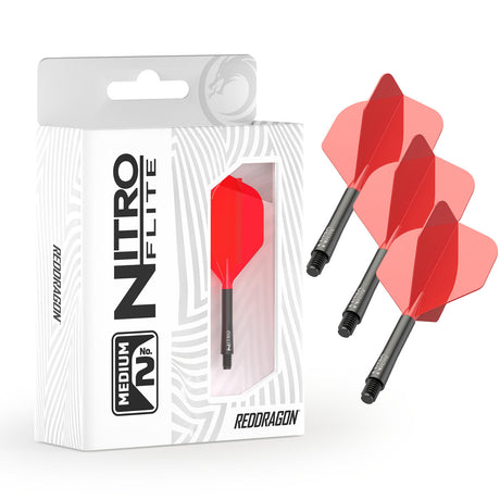 Red Dragon Nitro Flite Integrated Flight & Shaft Red & Black No2 - view 15