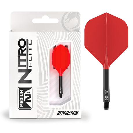 Red Dragon Nitro Flite Integrated Flight & Shaft Red & Black No2 - view 16