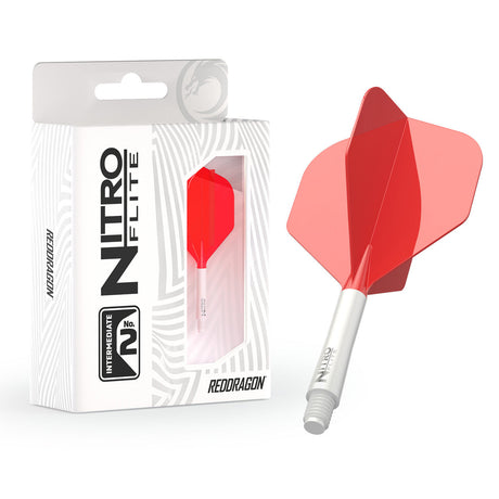Red Dragon Nitro Flite Integrated Flight & Shaft Red & White No2 - view 8