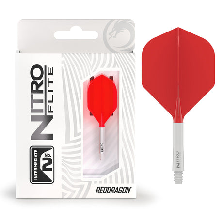 Red Dragon Nitro Flite Integrated Flight & Shaft Red & White No2 - view 10