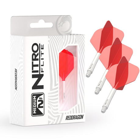 Red Dragon Nitro Flite Integrated Flight & Shaft Red & White No2 - view 15