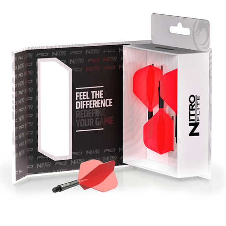 Red Dragon Nitro Flite Integrated Flight & Shaft Red & Black No2 - view 5