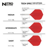 Red Dragon Nitro Flite Integrated Flight & Shaft Red & White No2 - view 13