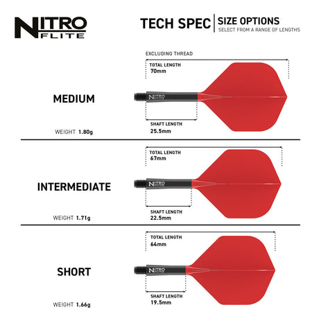 Red Dragon Nitro Flite Integrated Flight & Shaft Red & Black No2 - view 19