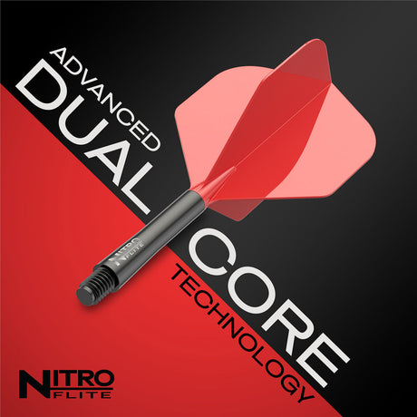 Red Dragon Nitro Flite Integrated Flight & Shaft Red & Black No2 - view 18