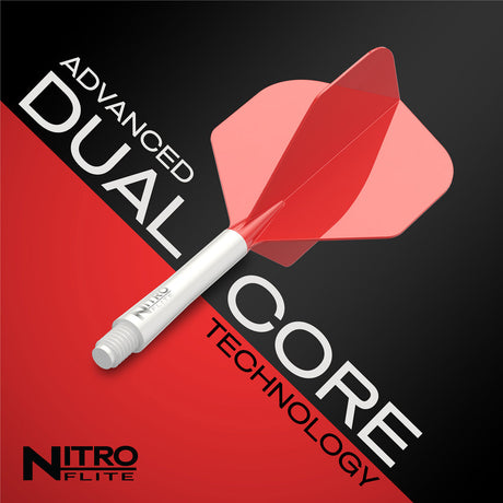 Red Dragon Nitro Flite Integrated Flight & Shaft Red & White No2 - view 6