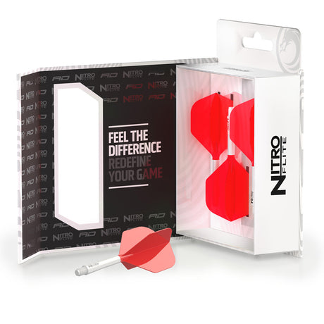 Red Dragon Nitro Flite Integrated Flight & Shaft Red & White No2 - view 17