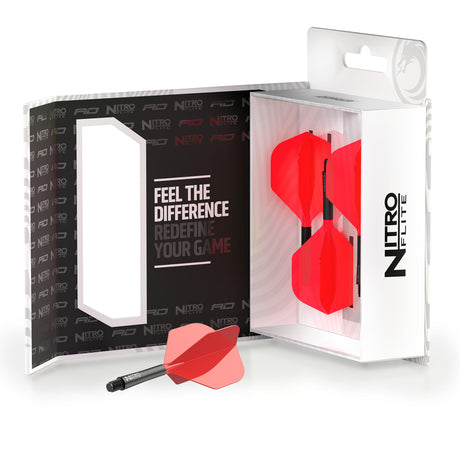 Red Dragon Nitro Flite Integrated Flight & Shaft Red & Black No2 - view 11