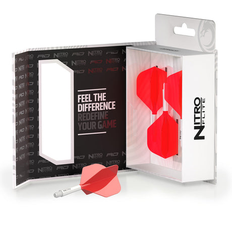 Red Dragon Nitro Flite Integrated Flight & Shaft Red & White No2 - view 5