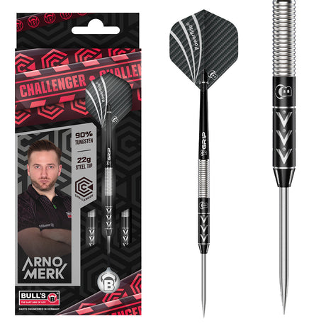 Bulls DE Arno Merk Challenger 90% Tungsten Steel Tip Darts