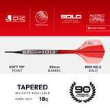 Harrow Damon Heta Geo 90% Tungsten Soft Tip Darts