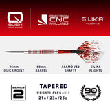 Harrows Damon Heta Series 2 90% Tungsten QP Steel Tip Darts - view 4