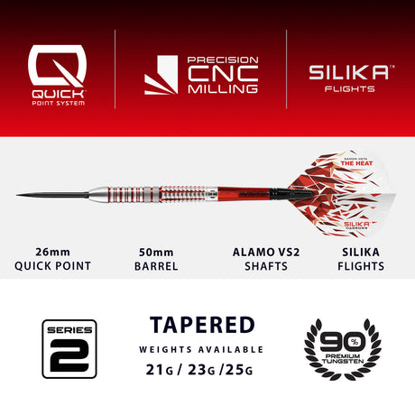 Harrows Damon Heta Series 2 90% Tungsten QP Steel Tip Darts - view 4