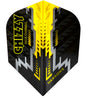 Dave Chisnall Black and Yellow Chizzy Dart Flights by Harrows
