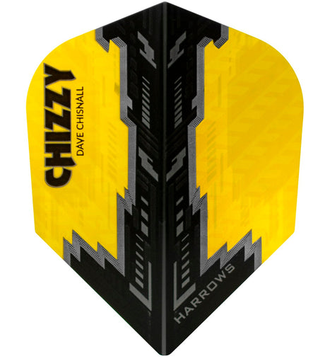 Dave Chisnall Yellow and Black Chizzy Dart Flights by Harrows