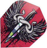 Harrows Hologram Dagger and Wings Dart Flights
