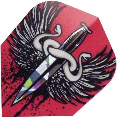 Harrows Hologram Dagger and Wings Dart Flights