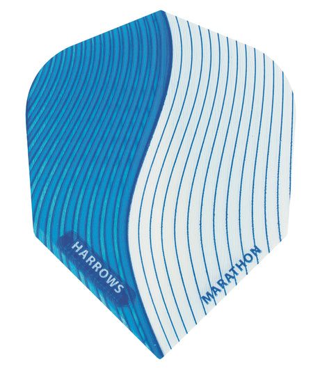 Harrows Marathon Blue and White Stripes Dart Flights